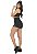 Conjunto Fitness Short Com Tela e Cropped Preto - Imagem 2
