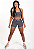 Conjunto Fitness Short Cintura Alta + Cropped Cinza Mescla com Elástico - Imagem 1