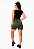 Conjunto Fitness Short Verde Militar Cintura Alta e Cropped Regata com Detalhes Preto e Branco - Imagem 2