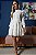 Vestido Curto de Laise Off White com Manga Comprida - Imagem 1