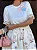 CONJUNTO FLORAL T -SHIRT E SAIA MIDI CONTRA FIO - Imagem 3