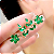 Glamour e Elegância: Brinco Feminino Com Deslumbrante Flor Verde Em Zircão - Imagem 4