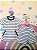 Combinadinho Moletinho Premium Off-White Listras Pretas - Imagem 2