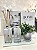Kit Lavabo  Aromatizador Difusor  Saboneteira Square Branco com bandeja e vaso de flor - Imagem 1