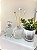Kit Lavabo Pícolo Branco com Difusor e Saboneteira com bandeja e vaso de flor - Imagem 4