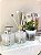Kit Lavabo Pícolo Branco com Difusor e Saboneteira com bandeja e vaso de flor - Imagem 2