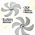 HÉLICE 30CM 6 PÁS VENTILADOR BRITÂNIA B30 TURBO / PHILCO TURBO - CINZA - Imagem 2