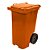 CONTENTOR DE LIXO BRANCO EURO 240LTS C/RODA 200MM - Imagem 1