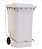 LIXEIRA BRANCA C/ PEDAL 240LTS - Imagem 1