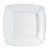 PRATO QUADRADO ACRILICO BRANCO 21CM C/10- STRAWPLAST - Imagem 1