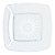 PRATO QUADRADO ACRILICO CRISTAL 21CM C/10 - STRAWPLAST - Imagem 1