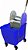 CONJUNTO AZUL C/ BALDE E ESPREMEDOR DOBLO FLEX 30LTS - BRALIMPIA - Imagem 1