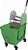 CONJUNTO VERDE C/ BALDE E ESPREMEDOR DOBLO FLEX 30LTS - BRALIMPIA - Imagem 2