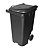 CONTENTOR DE LIXO 240LTS EURO PRETO C/ RODAS - Imagem 1