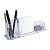 PORTA CANETA/CLIPS E LEMBRETE 3 DIV CRISTAL - DELLO - Imagem 1