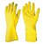 LUVA DE BORRACHA P AMARELA SEM FORRO - NOBRE - Imagem 1