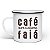 CANECA ESMALTADA CAFÉ NUM CUSTUMA FAIÁ - Imagem 1