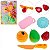 Kit Crec Crec com frutinhas de Cortar  - 9 Peças Coloridas Infantil - Imagem 2