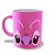 Caneca Com Glitter Rosa Bocão Stitch Angel Estilo Divertido e Caixinha Decorada - Imagem 4