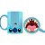 Caneca Com Glitter Azul Stitch  Bocão  Design Criativo Boca em Baixo e Caixinha Decorada - Imagem 2
