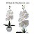 Arranjo de Orquídea Artificial Com Vaso Redondo Com Pedrinhas Naturais - Imagem 2