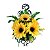 Arranjo de parede arandela com girassol flor grande artificial - Imagem 1