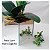 Arranjo de orquídea siliconada efeito 3d realista com vaso em vidro espelho - Imagem 4