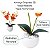 Arranjo de Orquídea Siliconada Efeito 3D Realista Com Vaso com pedrinhas naturais - Imagem 3