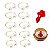 Kit 10 Argolas Perola Grande Porta-Guardanapo Para Decoração De Mesa Posta Material Sintético - Imagem 1