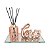 Kit Frasco Aromatizador Com Bandeja Espelho e Enfeite Love Rose Gold Para Lavabo Hall Balcao - Imagem 2