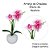 Arranjo Orquidea Siliconada Efeito 3D Realista Com Vaso Pedrinhas - Imagem 2
