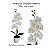 Arranjo Orquidea Branca Artificial Com Vaso Estilo Rattan - Imagem 2