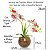 Arranjo De Orquidea Siliconada Efeito 3D Realista Com Vaso Vidro Cascalho Natural - Imagem 4