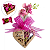 1 Cesta Coração De Bombom Com Orquídea 3D Efeito Realista Presente Mães Mulher Namorada - Imagem 6