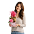 1 Cesta Presente Dia Das Mães Rosa Pelucia Ferrero Rocher Com Cartão - Imagem 3
