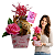 1 Cesta Presente Dia Das Mães Rosa Pelucia Ferrero Rocher Com Cartão - Imagem 1