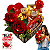 1 Presente Dia Dos Namorados Coração Rosa Vermelha Ferrero Led Cartão - Imagem 1
