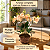 Arranjo Orquidea 5 Galhos Com Vaso Estilo Junco Salmao - Imagem 2