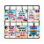 Tela Memory Board Com 6 Cartoes Motivacionais Praia 30cmx30cm - Imagem 1