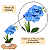 Arranjo Orquidea Azul Efeito 3D Realista Com Vaso Musgo Natural Pronto - Imagem 2