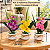 3 Vasinhos Decorativos Com Orquidea Artificial - Imagem 4