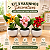 3 Vasinhos Decorativos Flores Lirios Artificial Redondo Mini - Imagem 2