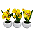 Trio Vasinho Com Orquidea Chuva De Ouro Redondo Mini - Imagem 1