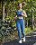 Legging Maxxi Recortes  Cor  Blue Mood Tamanho P - Imagem 1