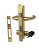 FECHADURA EM LATÃO ACETINADO DOURADO 4CM PAPAIZ  PARA PORTA DE ALUMÍNIO OU DE AÇO; PERFIL 21MM - Imagem 3