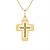 Pingente Cruz Bordada Ouro 18k - Imagem 1