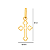 Pingente Cruz Pequena Ouro 18 K - Imagem 2
