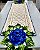 Caminho de mesa em crochê com flores 120x40cm  C006 - Imagem 1