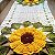 Caminho de mesa em crochê flor girassol 120x50cm C027 - Imagem 1