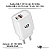 Carregador USB-A e USB-C 20W Branco UP Electronics - Imagem 3